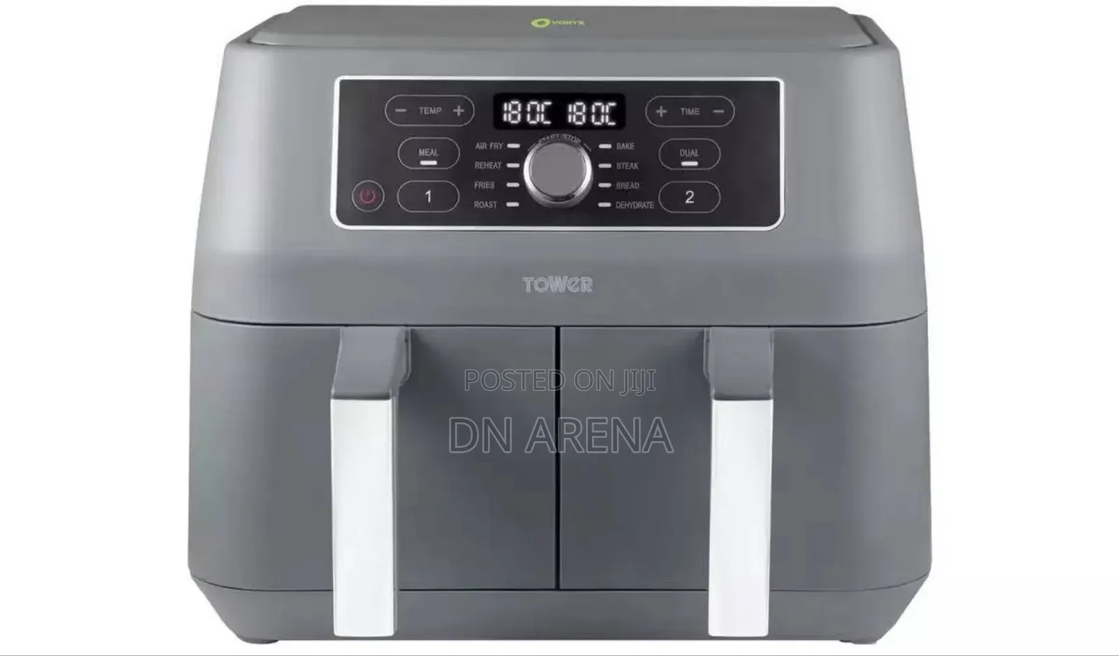 Tower T17181 Vortx Dual Basket Air Fryer Cooking Fryer 8l Greyp