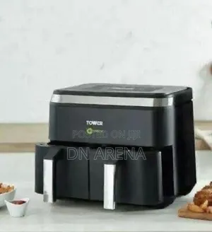 Tower T17181 Vortx Dual Basket Air Fryer Cooking Fryer 8l Greyp