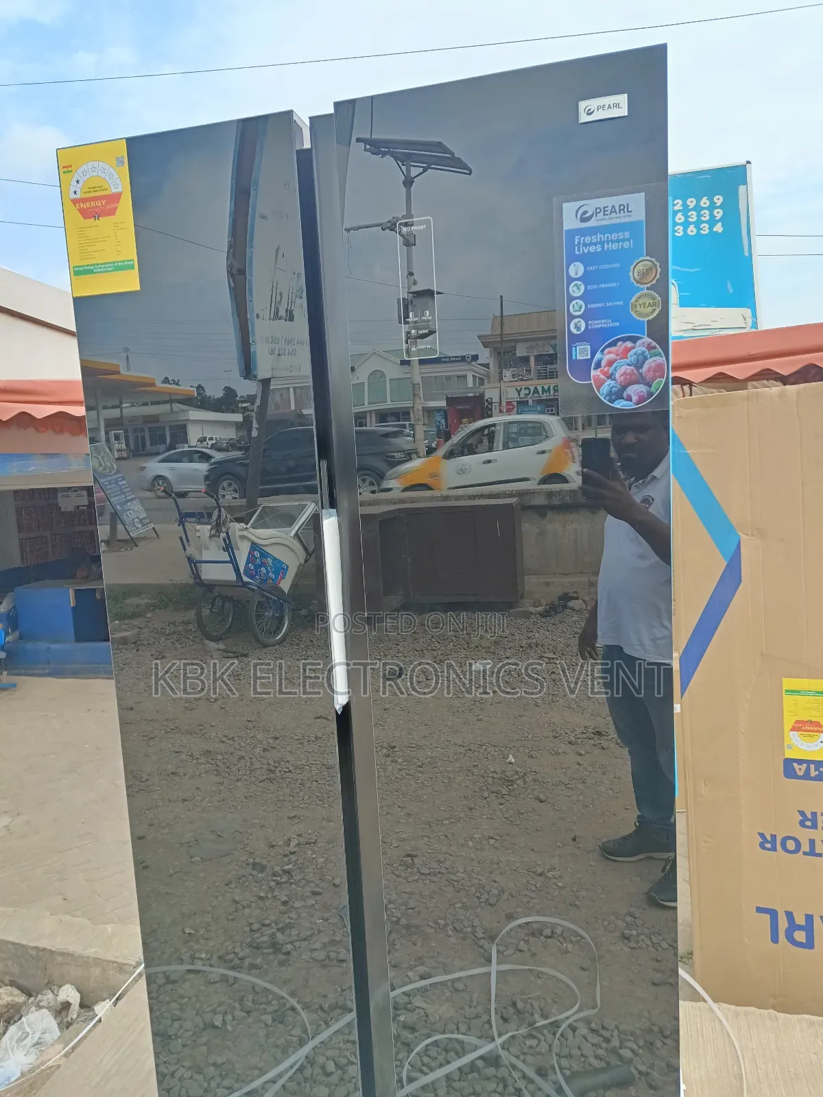 Pearl 450liter Premium Mirror Door Side/ Side Fridge
