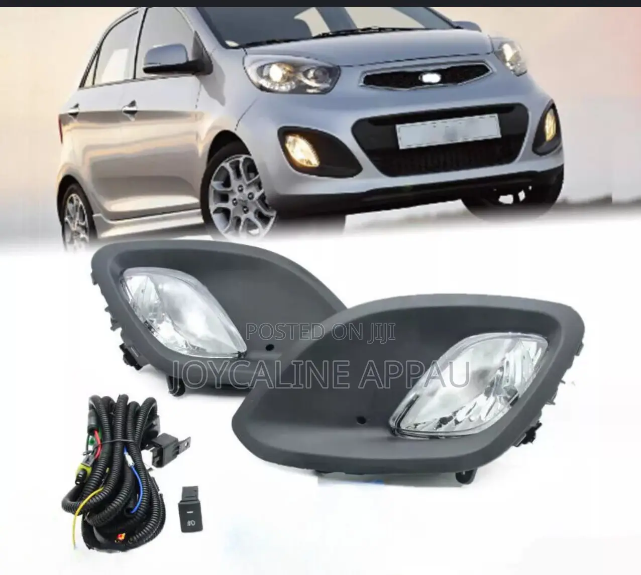 Kia Morning Fog Light and Cover 2011 to 2014 Complete