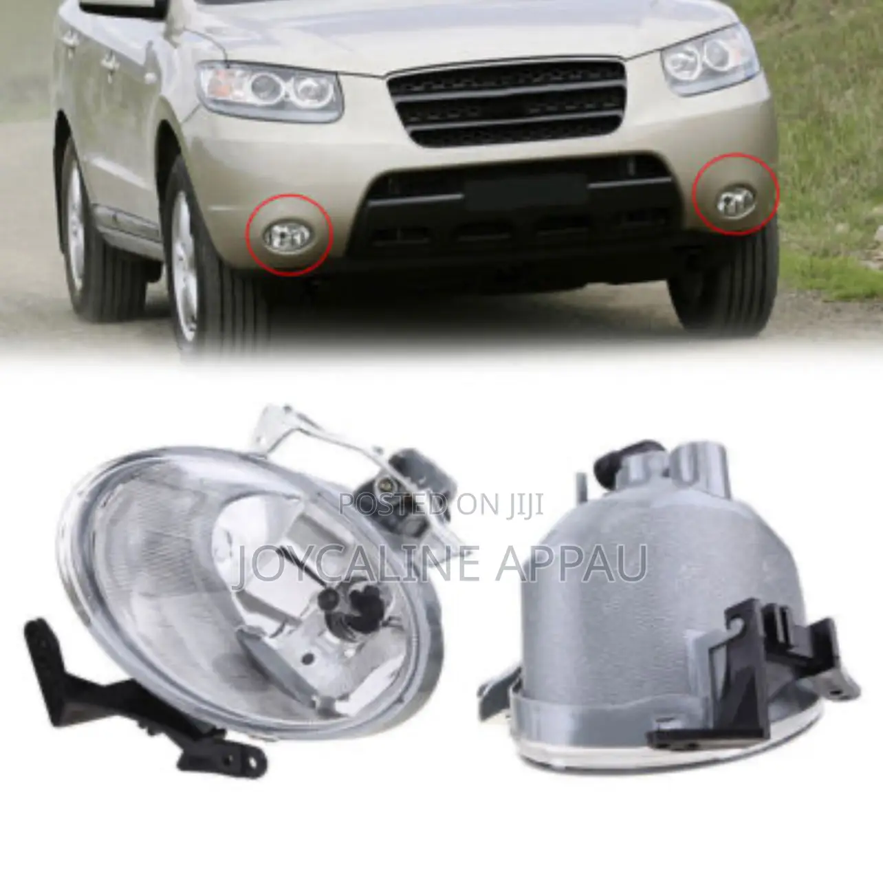 Santa Fe 2007 to 2009 Fog Light With Bulb