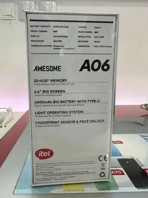 New Itel A06 32 GB Black