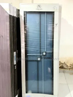 White Aluminium Glass Door For Bathroom