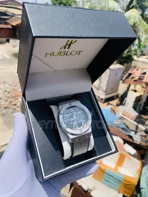 Grey Strap Hublot Timepiece