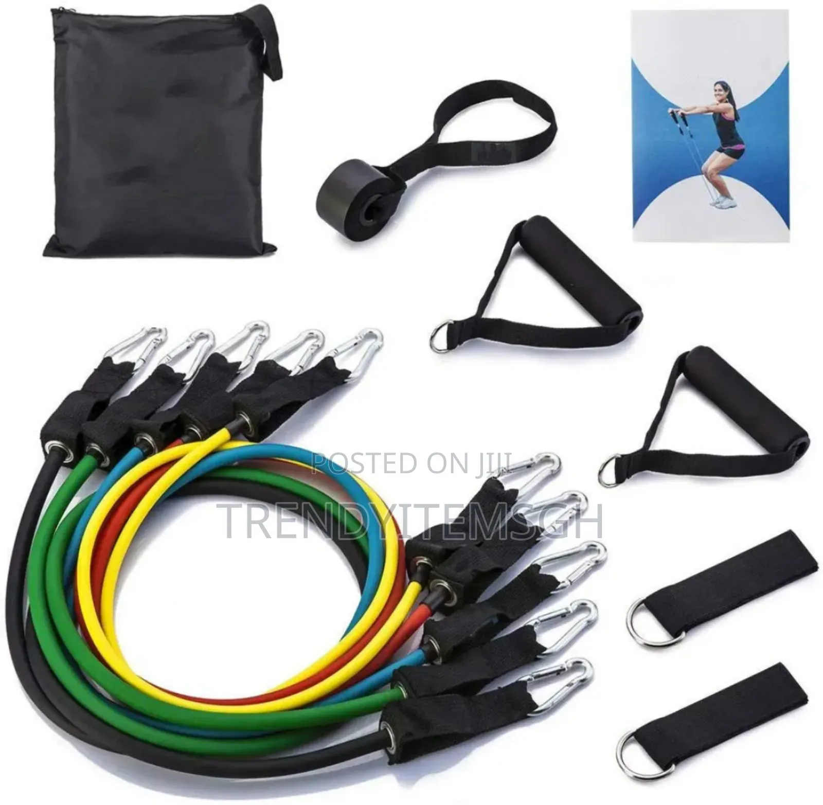 Resistance Bands Set Elastic Workout Fitness Exercise Tube Bands