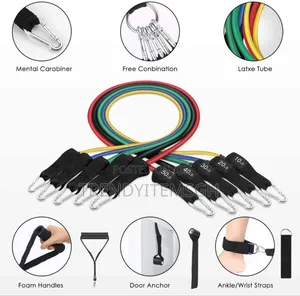 Resistance Bands Set Elastic Workout Fitness Exercise Tube Bands