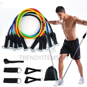 Resistance Bands Set Elastic Workout Fitness Exercise Tube Bands