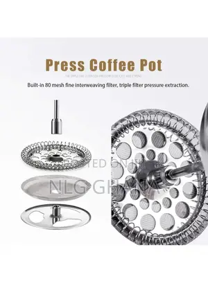 800ml French Press Coffee Maker Stainless Steel Double Walled.