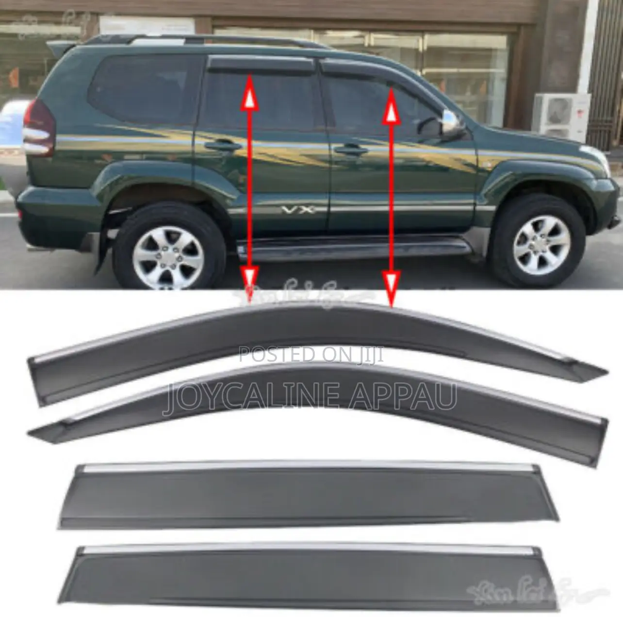 Original Land Cruiser Prado Fj120 Window Visor/Rain Guard 03 to 2009