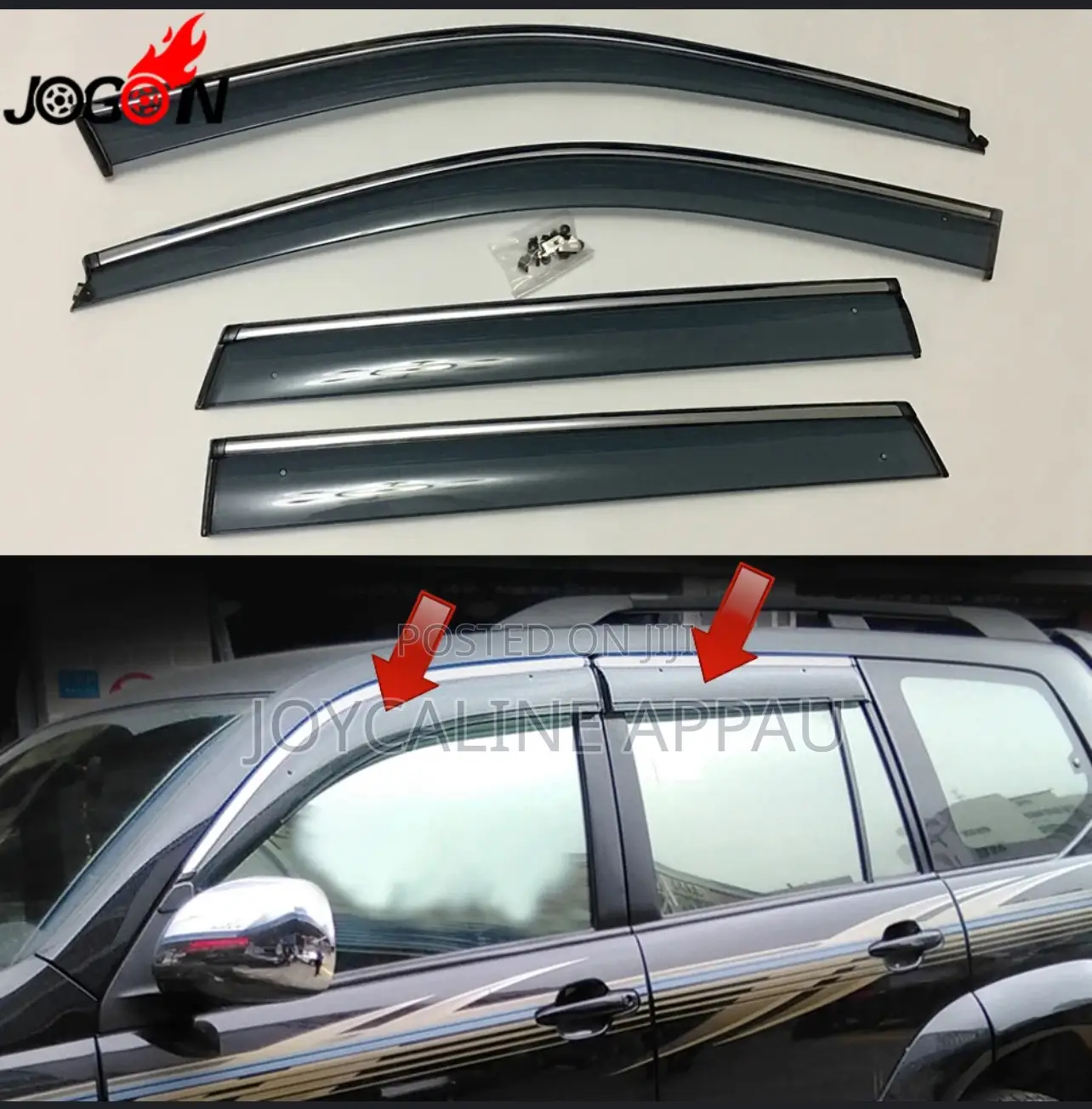 Original Land Cruiser Prado Fj120 Window Visor/Rain Guard 03 to 2009