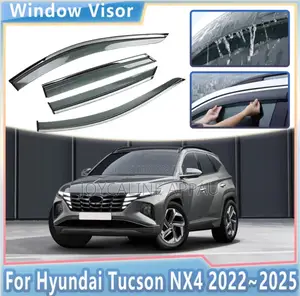Original Tucson LWB 2015 to 2021 Window Visor/Rain Guard Chrome
