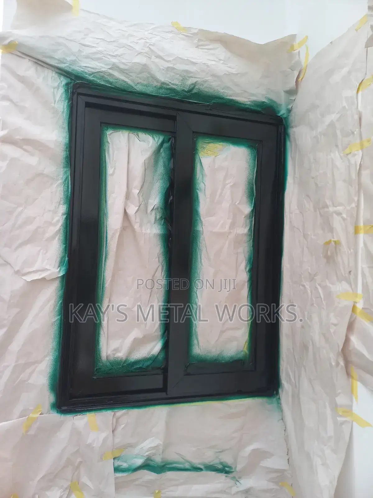 Window Frame Spraying.