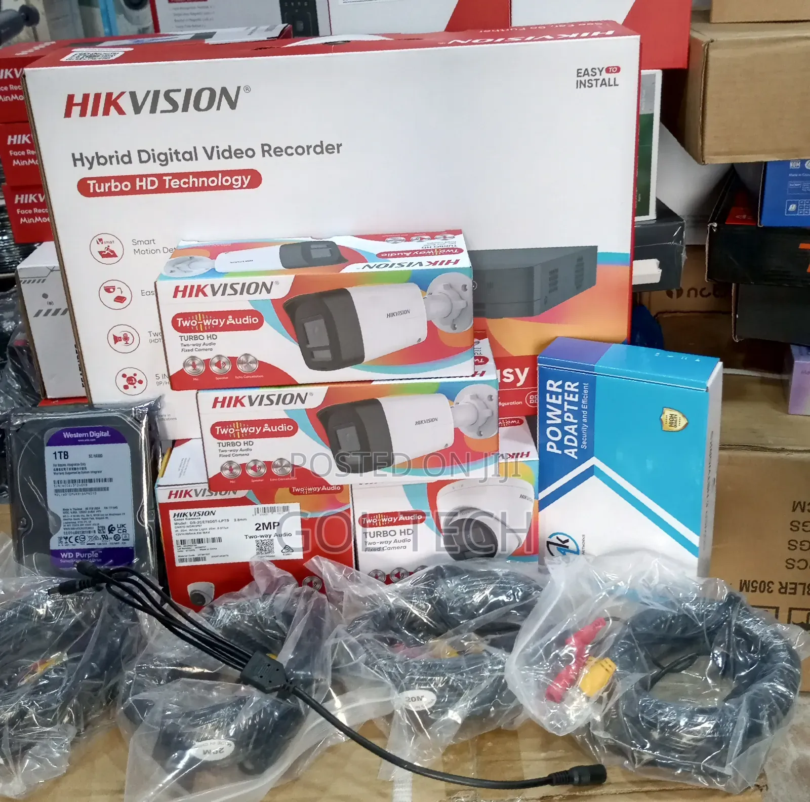 4ch Hikvision Camera Kit 2-Way Audio With 1tb Surveillance HDD 2mp