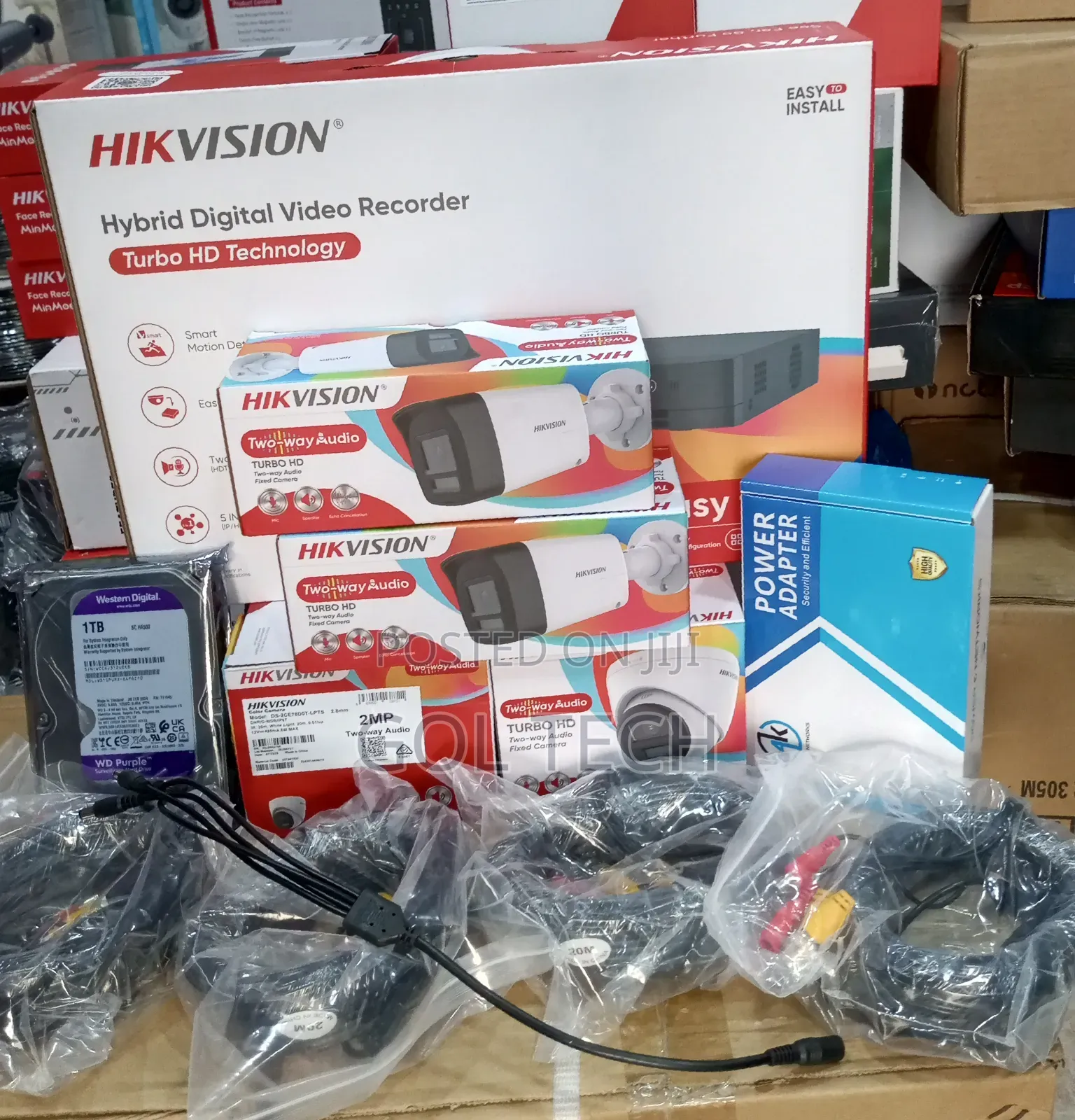 4ch Hikvision Camera Kit 2-Way Audio With 1tb Surveillance HDD 2mp