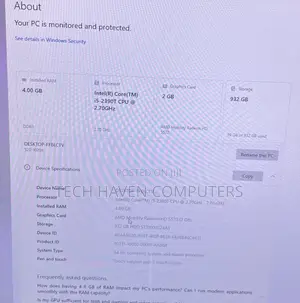Desktop Computer HP 4GB Intel Core I5 HDD 1T