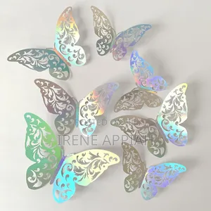 Silver Butterfly Stickers for Home and Events Decor