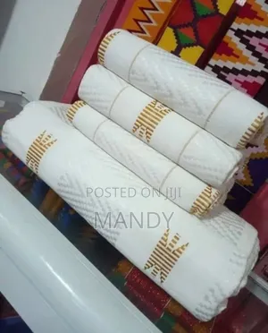 White Bonwire Kente Available in 6 Yards