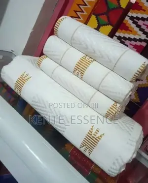 White Bonwire Kente Available in 6 Yards