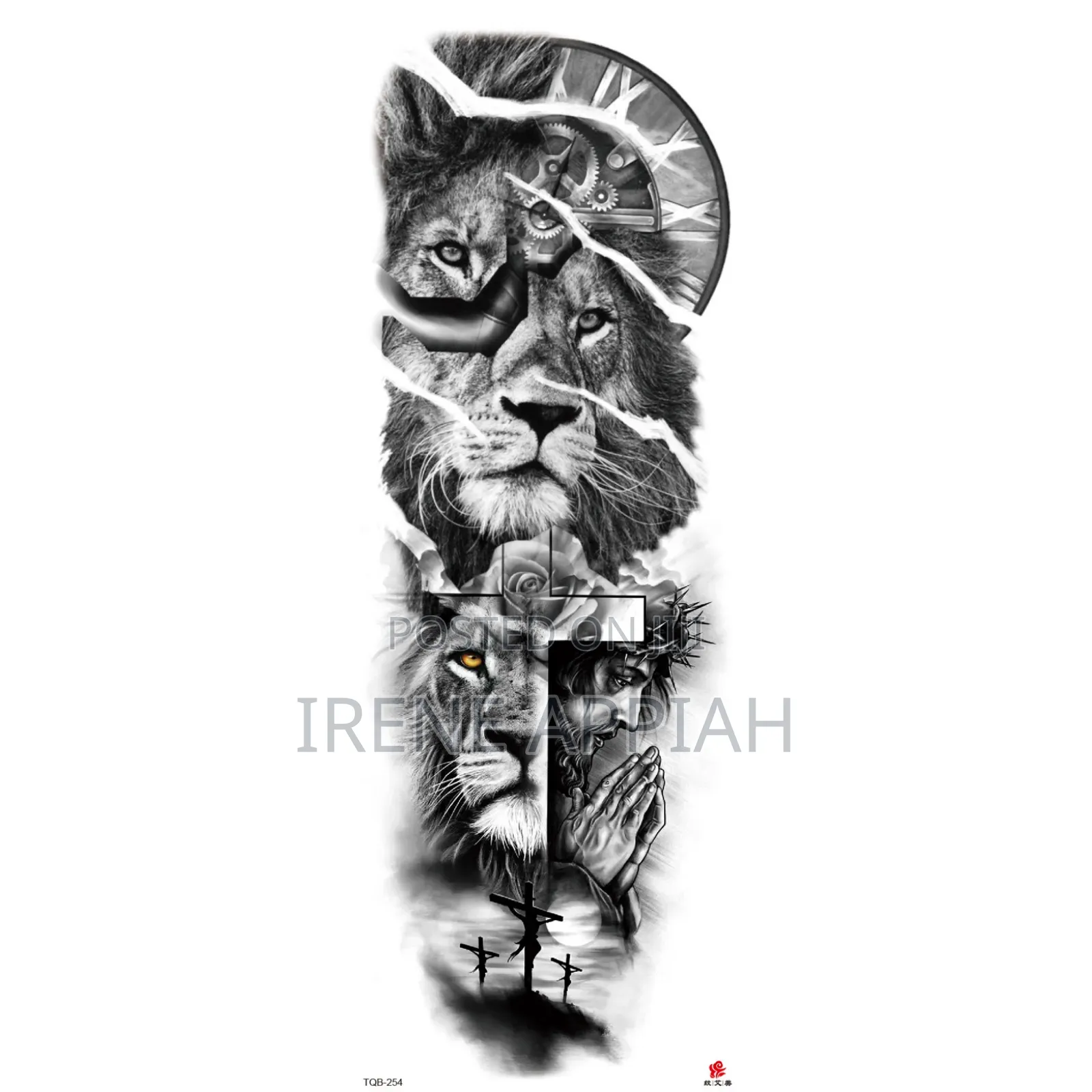 Full Sleeve and Thigh Temporary Tattoo Stickers