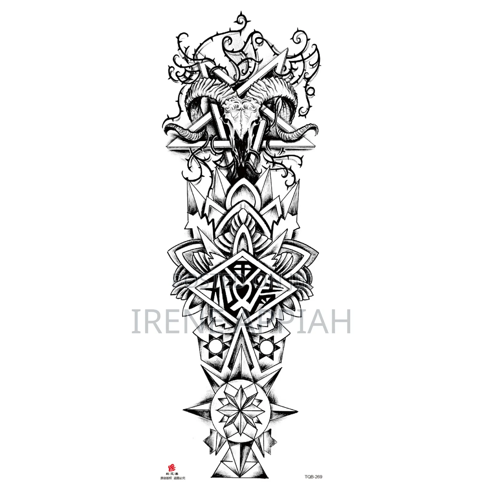 Full Sleeve and Thigh Temporary Tattoo Stickers
