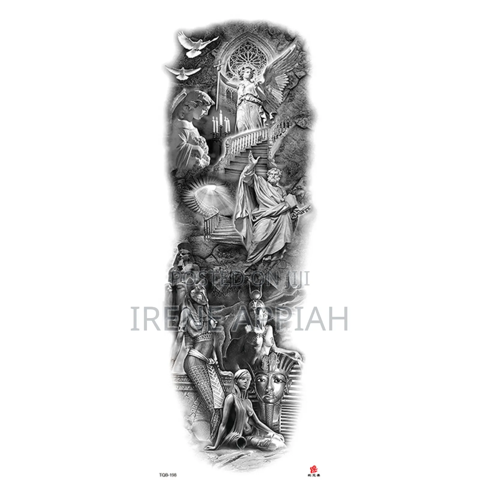 Full Sleeve and Thigh Temporary Tattoo Stickers