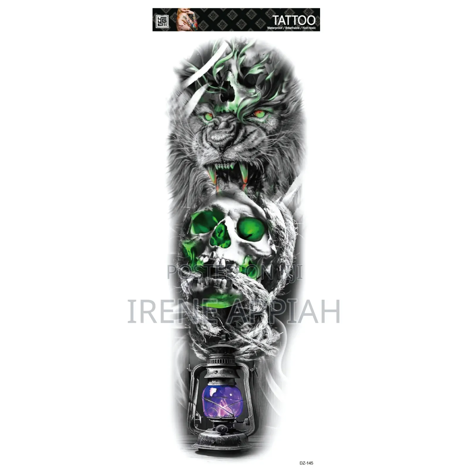 Full Sleeve and Thigh Temporary Tattoo Stickers