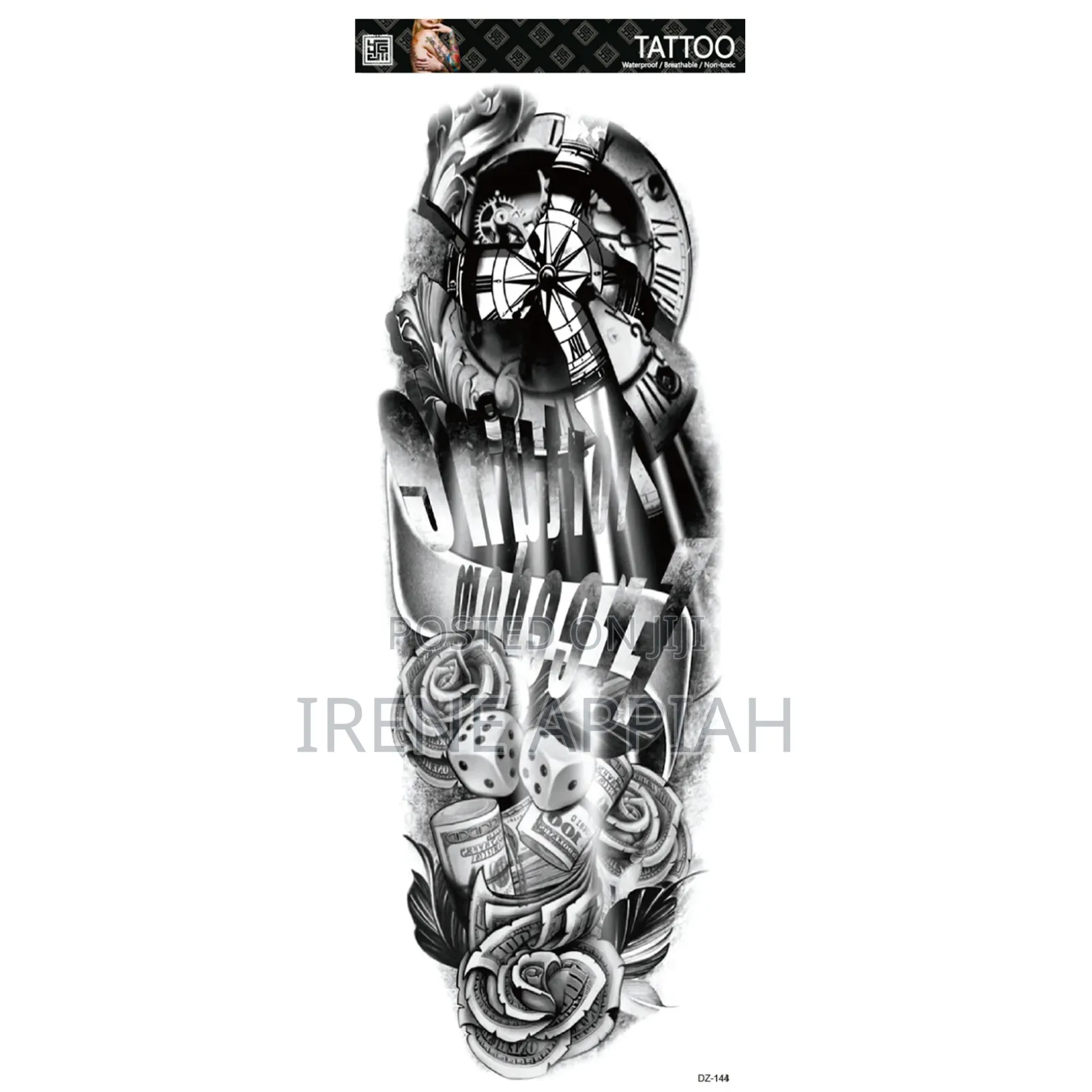 Full Sleeve and Thigh Temporary Tattoo Stickers