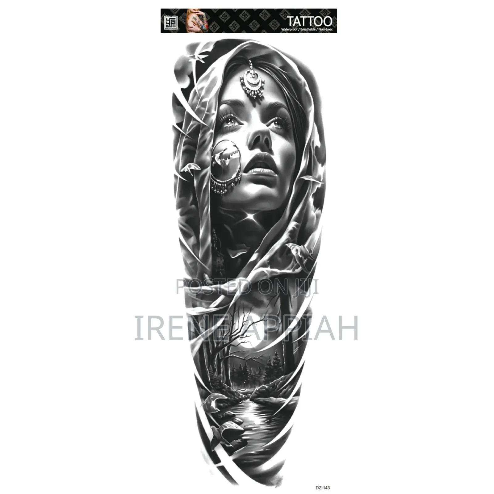 Full Sleeve and Thigh Temporary Tattoo Stickers