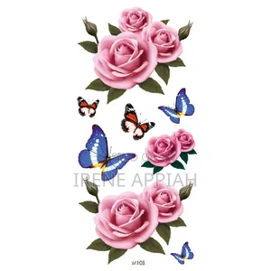 Butterflies and Flowers Tattoo Stickers