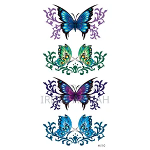 Butterflies and Flowers Tattoo Stickers