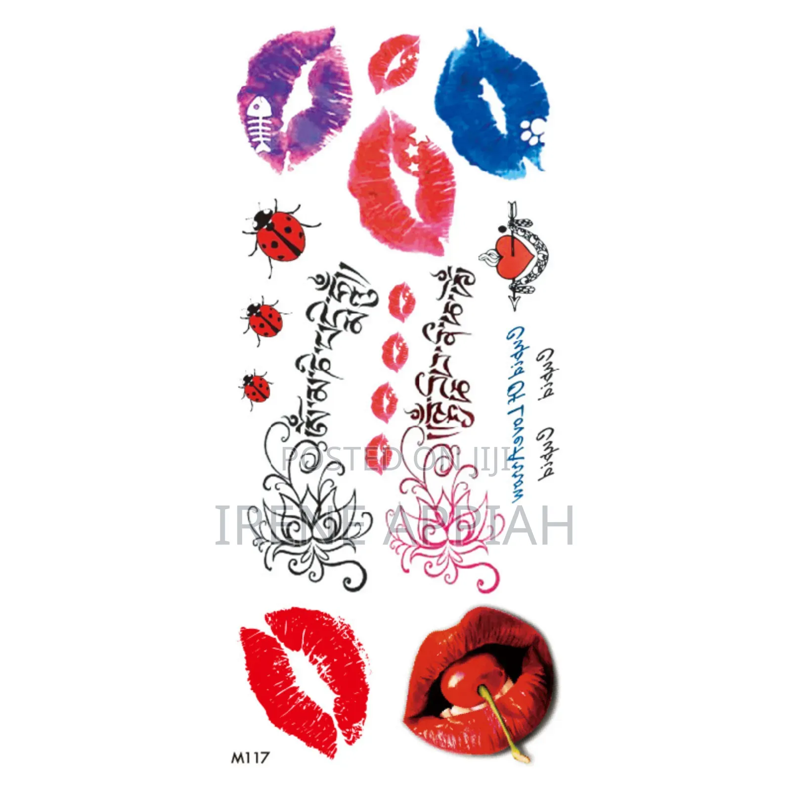 Butterflies and Flowers Tattoo Stickers