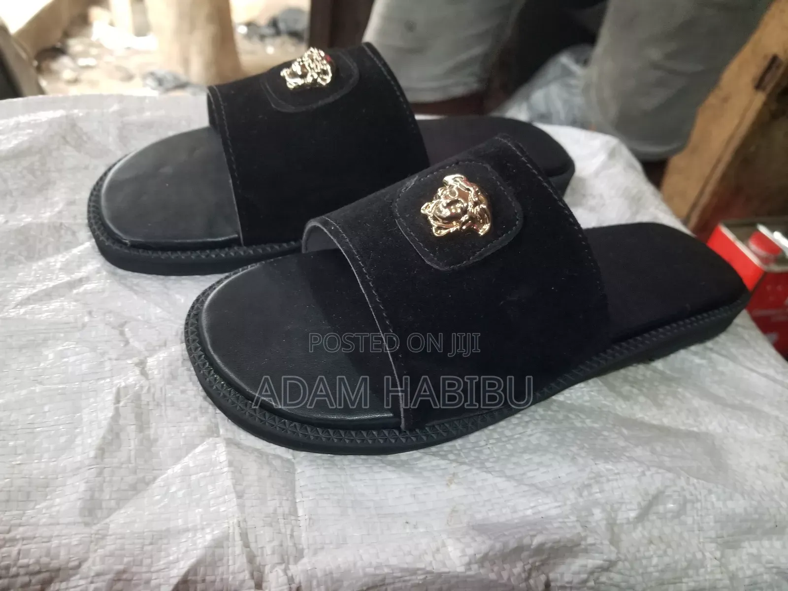 A Nice Suede Leather Slippers