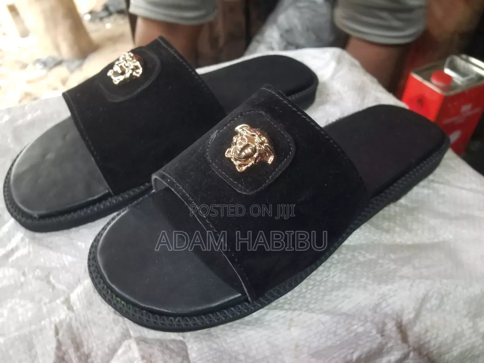 A Nice Suede Leather Slippers