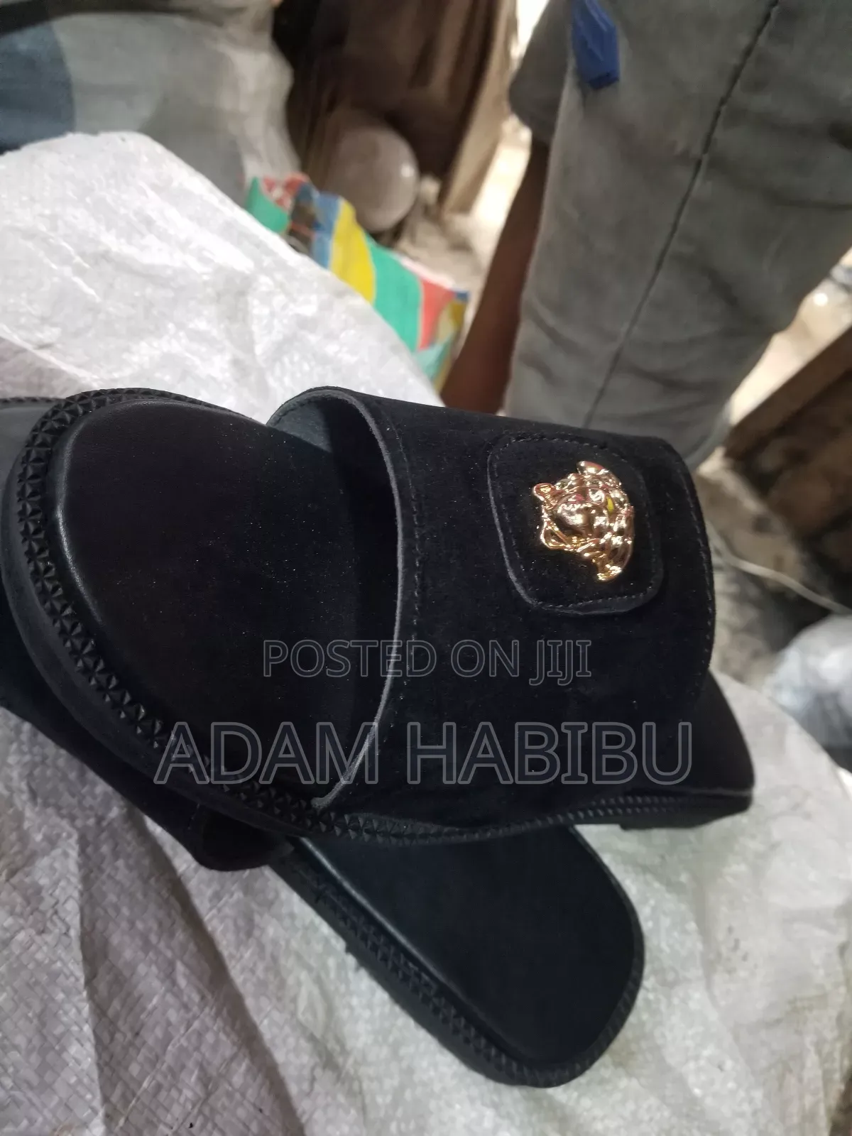 A Nice Suede Leather Slippers