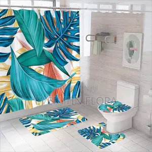 4 Pieces Bathroom Shower Curtains
