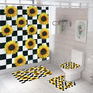 4 Pieces Bathroom Shower Curtains
