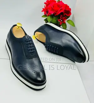 Berluti Navy Blue Leather Men’S Easywear Shoe