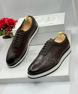 Berluti Dark Coffee Leather Men Easywear Shoe