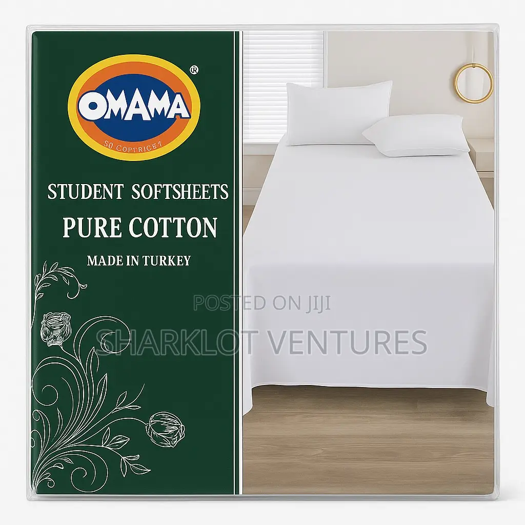 Cotton Student's Bedsheet With 1 Pillow Case-White