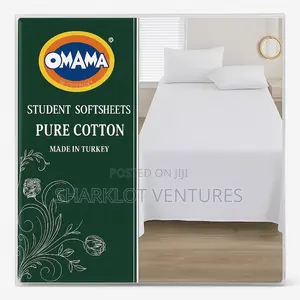 Cotton Student's Bedsheet With 1 Pillow Case-White