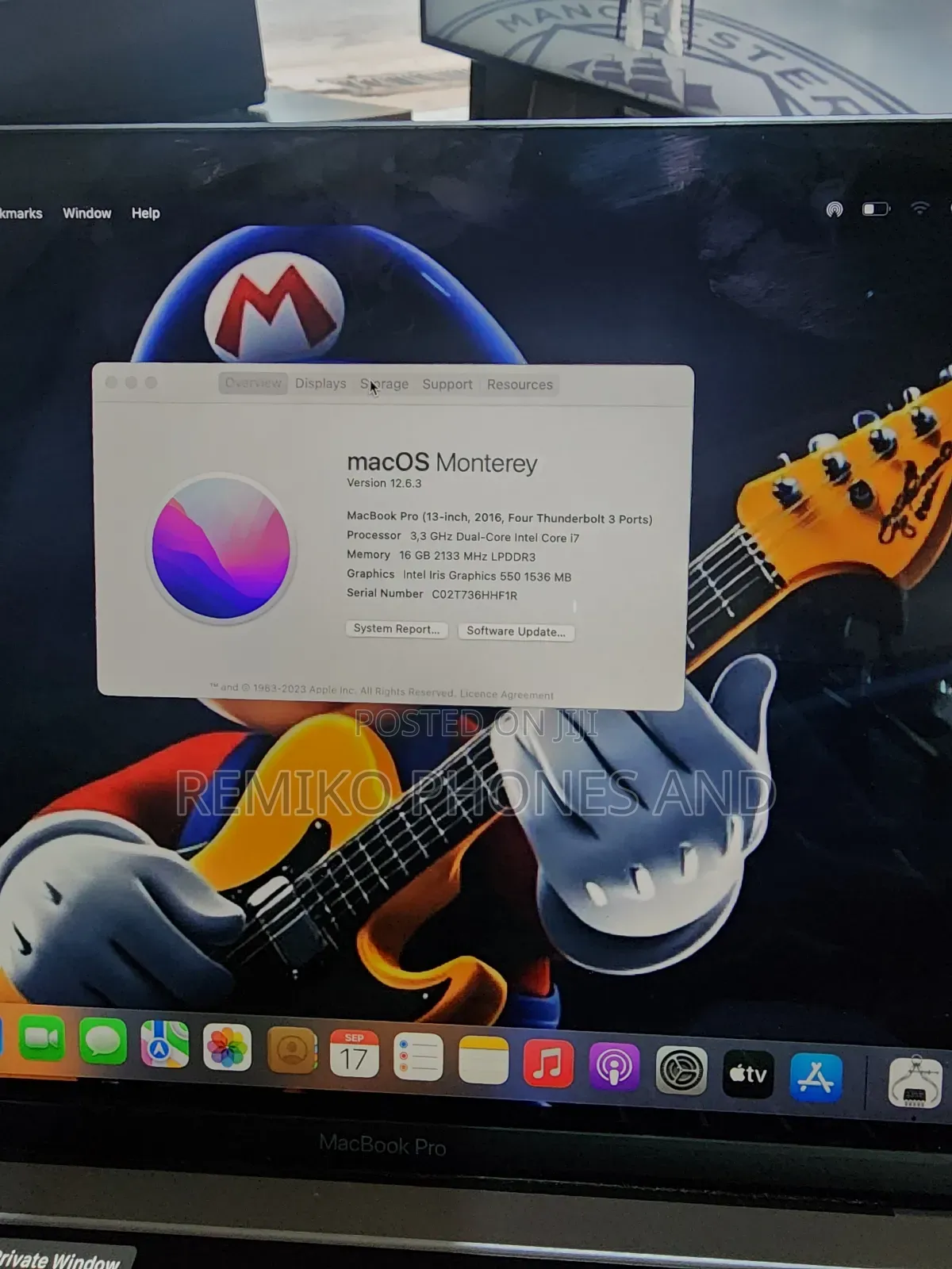 Laptop Apple MacBook Pro 2016 16GB Intel Core I7 SSD 1T