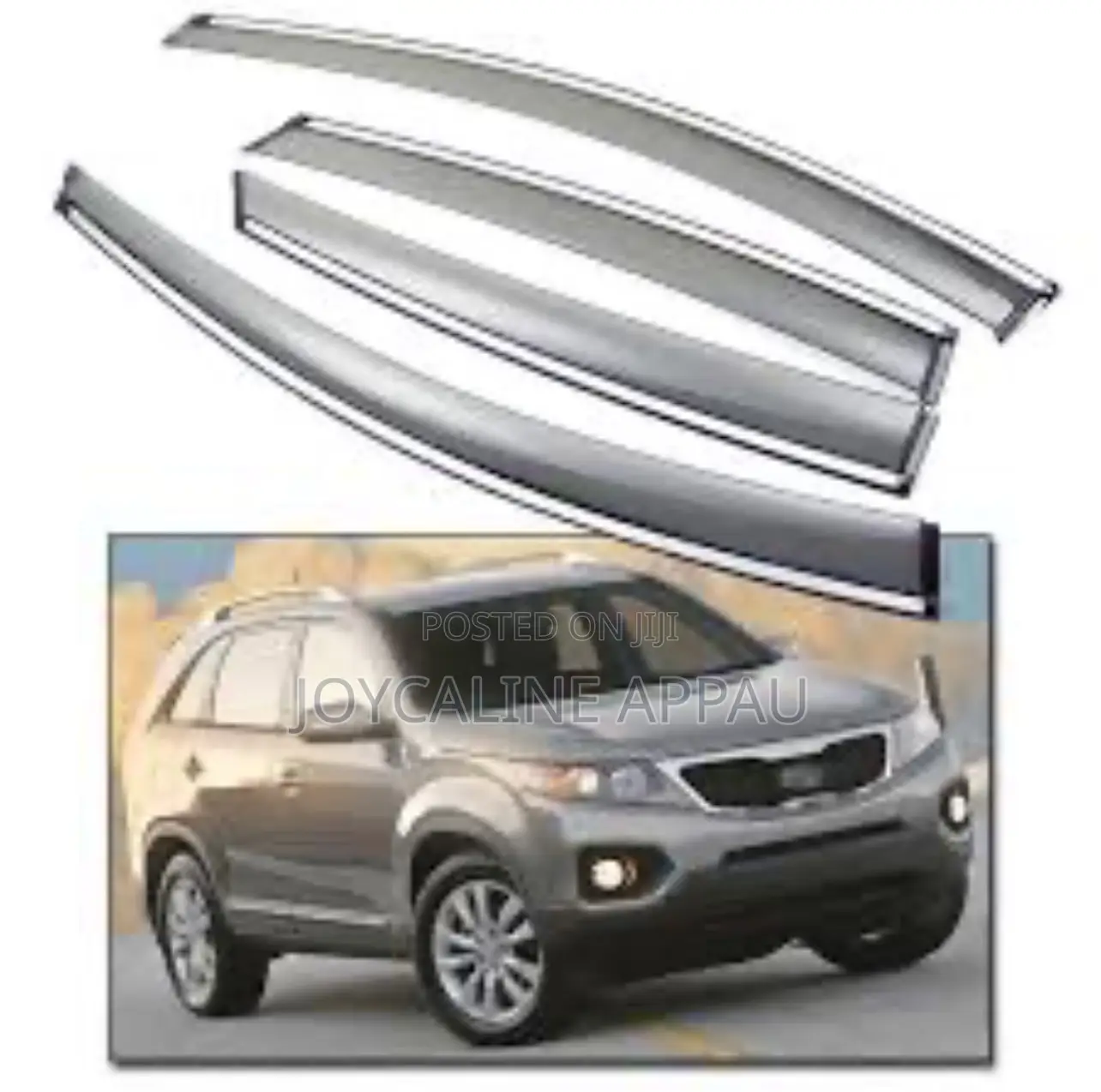 Original Kia Sorento 2013 to 2020 Window Door Visor/Guard Chrome