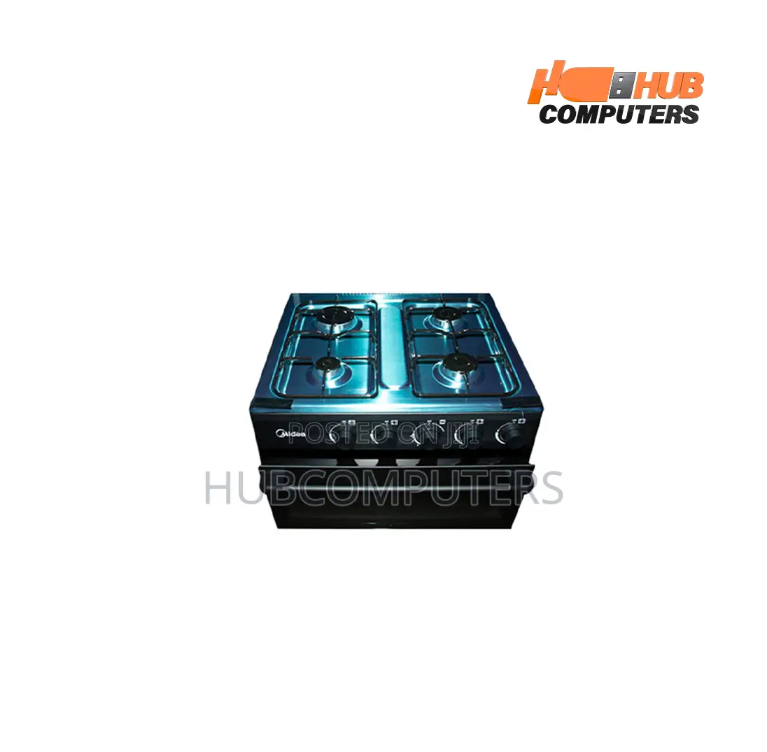 Midea-Sp5055t082-B-B Gas Cooker 4 Burner 50x50 Black