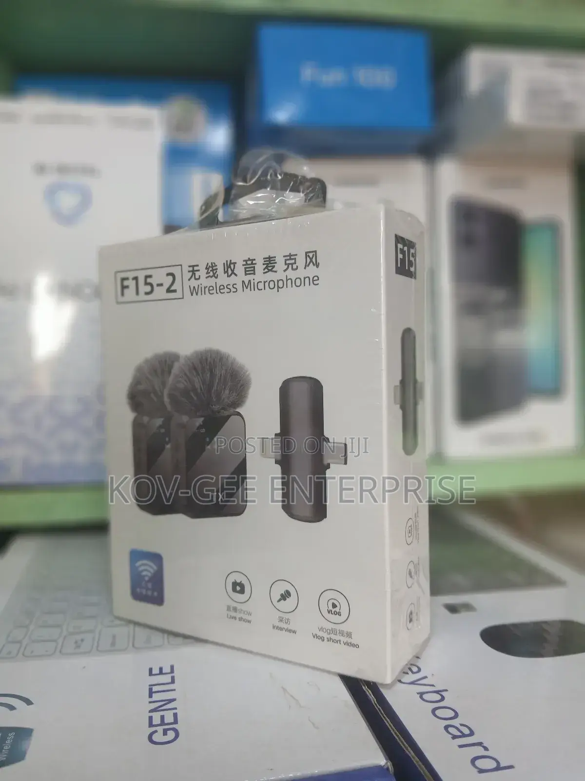 Microphone 2in1 Wireless Lavalier F15-2 Usb Type C + I Phone