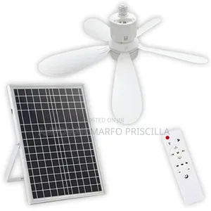 Solar Rechargeable Lamp Holder Fan Light