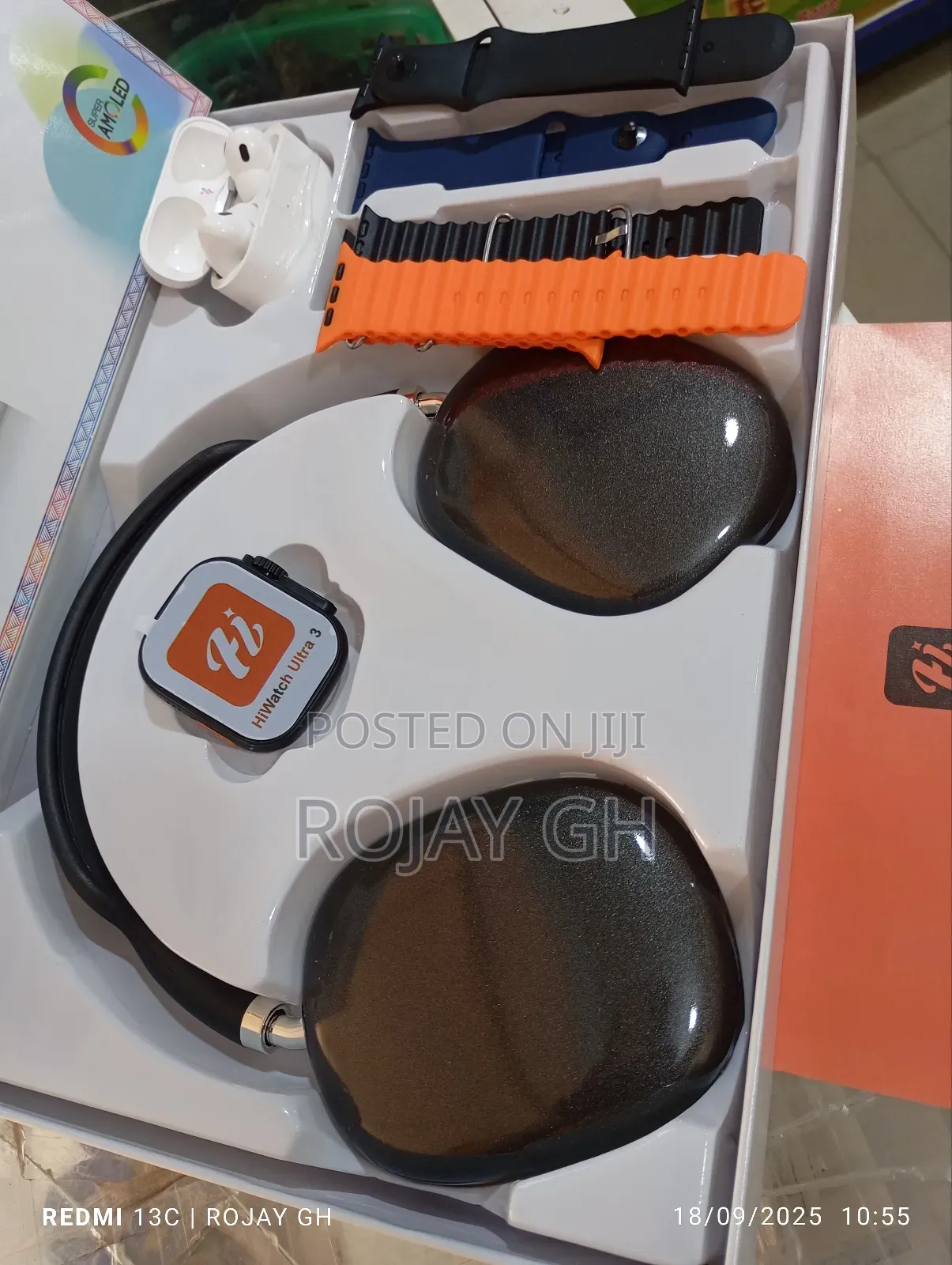 MVP-280 Combo Pack – Smart Watch + Headphones + Airpods - Black