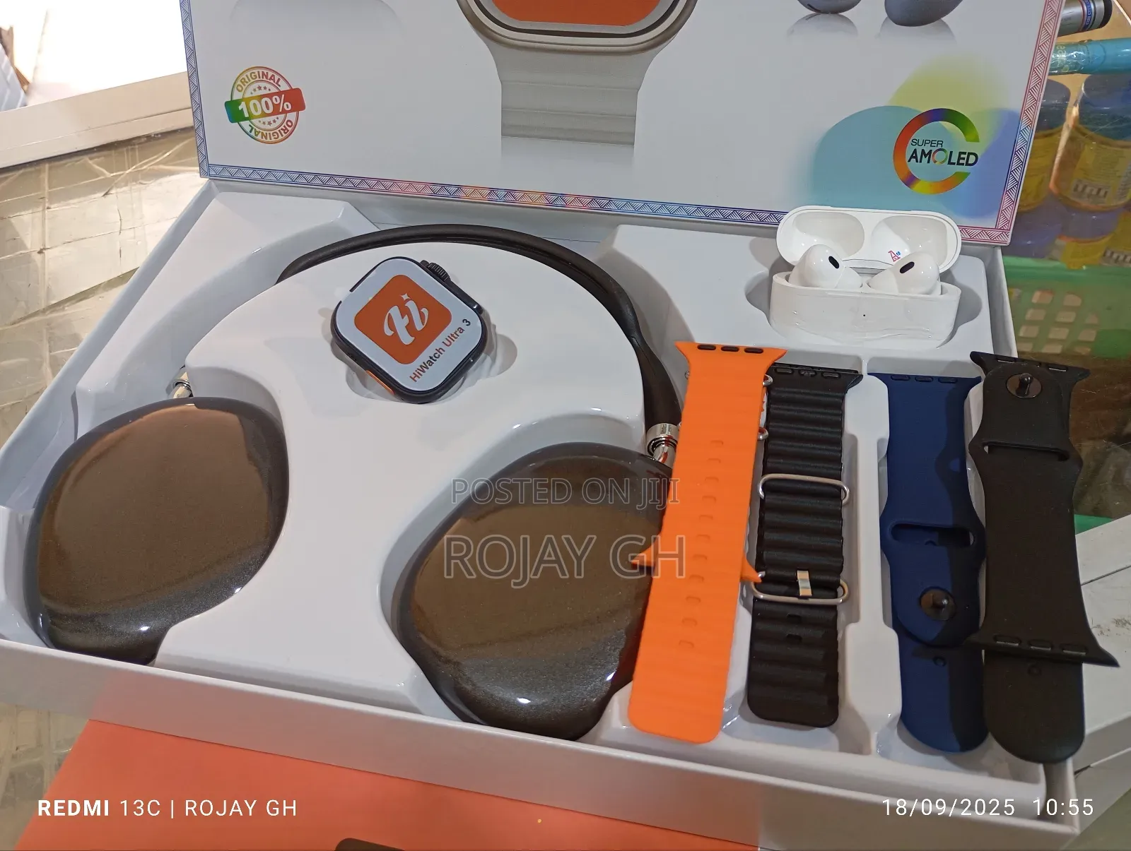 MVP-280 Combo Pack – Smart Watch + Headphones + Airpods - Black