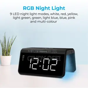 Multi-Function Led Alarm Clock With 10w Wireless Charger