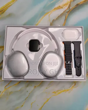MVP-280 Combo Pack – Smart Watch + Headphones + Airpods - Silver
