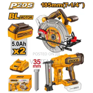 Cordless 20v Circularsaw 7.25" + Bradnailer 35mm + 2batter -p1c2